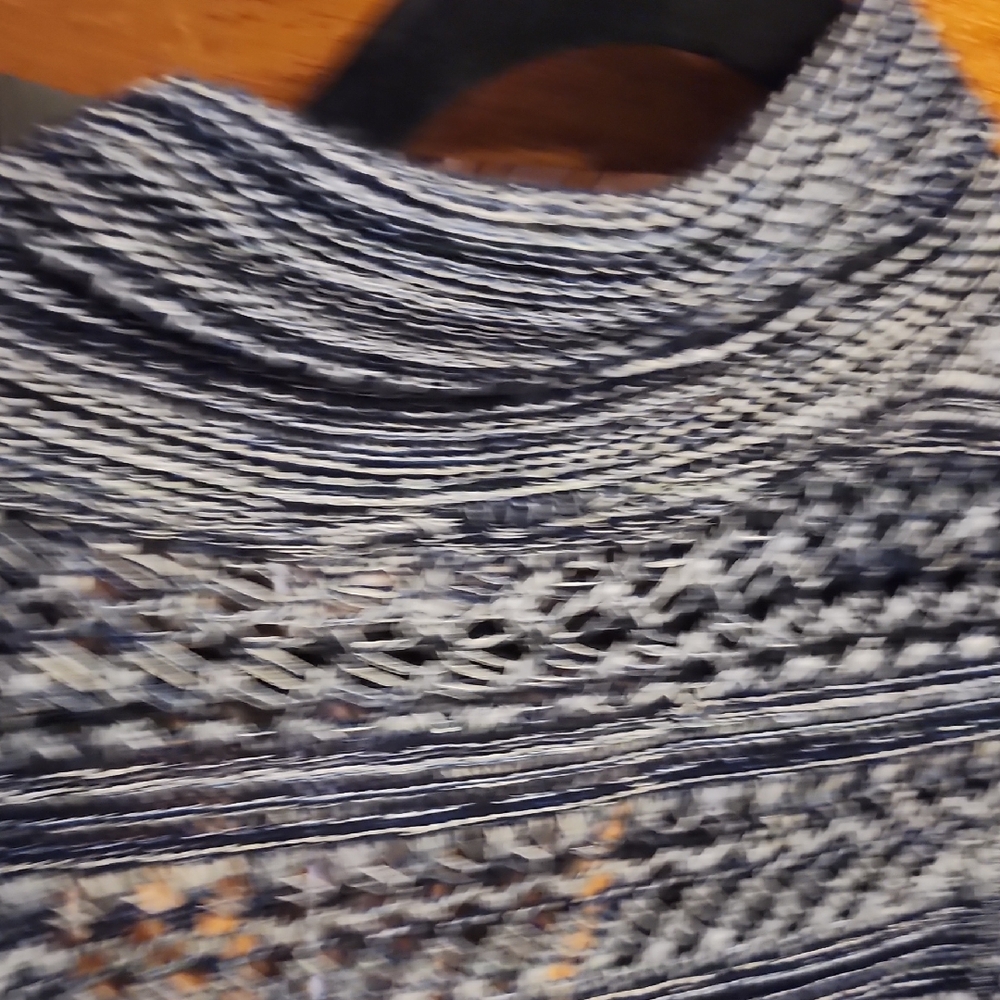 CB Established 1962 Knit Cardigan in Blue and White - Picture 6 of 7
